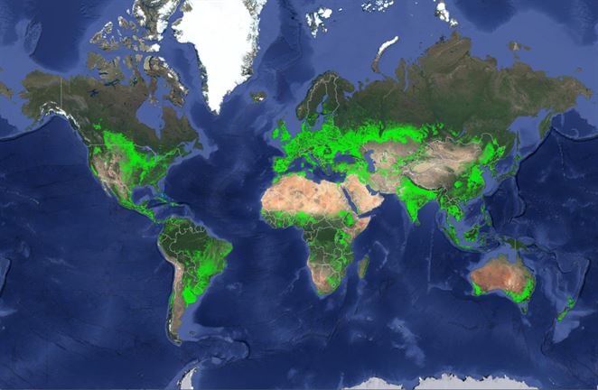Táto mapa vám ukáže, koľko ornej pôdy sa nachádza v jednotlivých krajinách sveta 